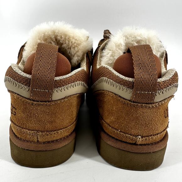 UGG W Lowmel Chestnut | Footshop Ugg Lowmel Sneakers Suede Sheepskin Insulated Low Top Lace Up Chestnut 7